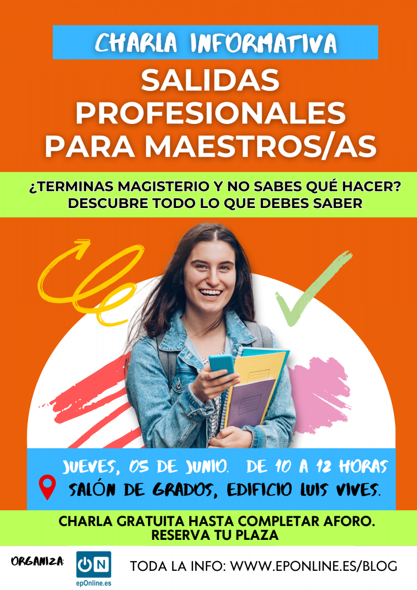 Ven el próximo jueves 05 de junio a nuestra charla informativa. 